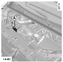 Renault Trafic. Plaque d'identification moteur
