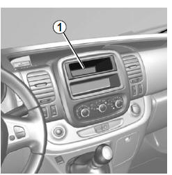 Renault Trafic. Emplacement radio 1