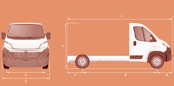 Citroen Jumper. Dimensions