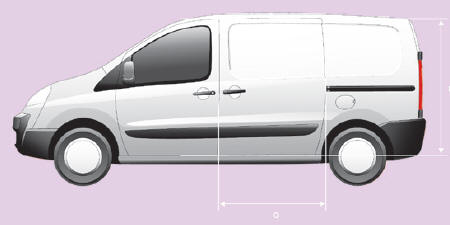 Citroen Jumpy. Dimensions (mm)