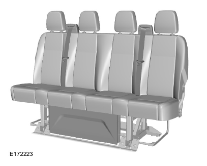 Ford Transit. Panneau de protection de compartiment de rangement sous le siège