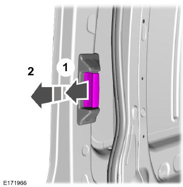 Ford Transit. Fermeture de la porte coulissante