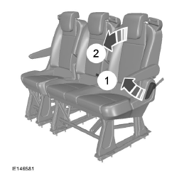 Ford Transit Custom. Rabattement des dossiers de sièges