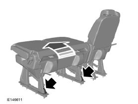Ford Transit Custom. Rabattement des sièges vers l'avant