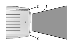 GMC Savana. Emplacement de la caméra de vision arrière