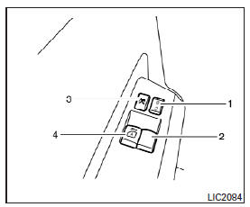 Nissan NV. Glaces électriques (selon l'équipement du véhicule)