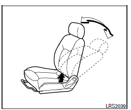 Nissan NV. Inclinaison du dossier vers l'arrière