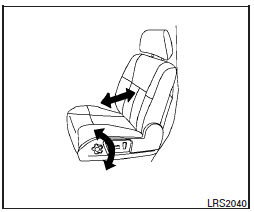 Nissan NV. Commande de support lombaire du siège (siège du conducteur)