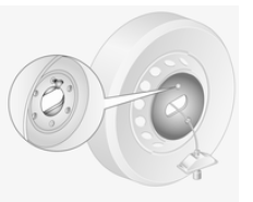 Opel Movano. Roue de secours