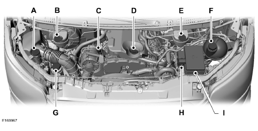 Ford Transit. Vue d'ensemble sous le capot 