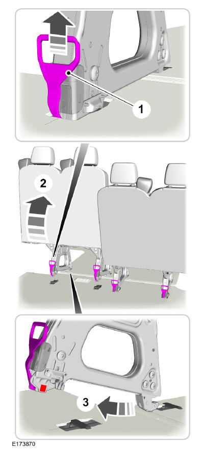 Ford Transit. Dépose de sièges (bus m2 uniquement)