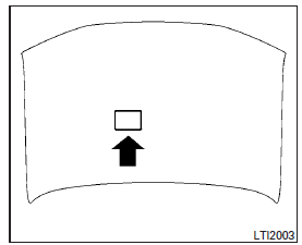 Nissan NV. Étiquette de contrôle des émissions