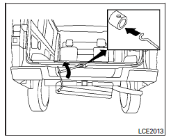 Nissan NV. Retrait de la roue de secours et des outils du coffre