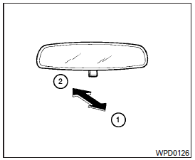 Nissan NV. Rétroviseur intérieur (selon l'équipement du véhicule)