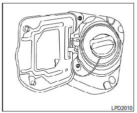 Nissan NV. Bouchon du réservoir de carburant