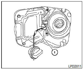 Nissan NV. Bouchon du réservoir de carburant