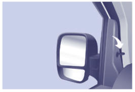 Peugeot Expert. Rétroviseurs extérieurs à commande manuelle